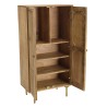 ISA Brown Tall Cabinet with 2 Doors | Mango Wood & Cane | Elegant Storage