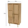 Meuble haut ISA en bois de manguier et rotin