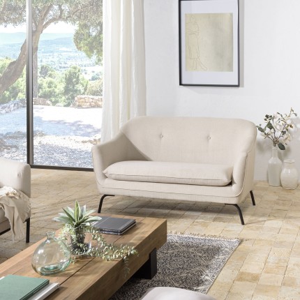 NELSON Beige 2-Seater Sofa - Cozy Living Room Furniture