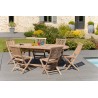 Ensemble de jardin en bois teck 6/8 pers