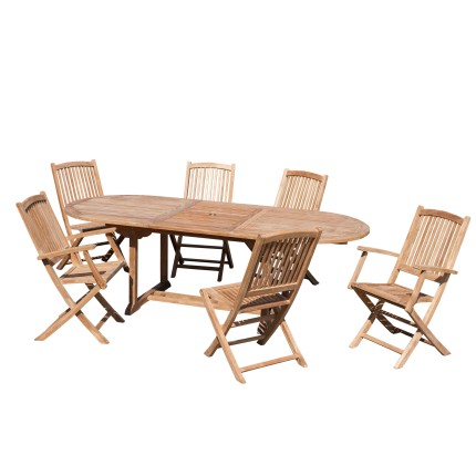 Premium Teak Wood Garden Furniture Set for 8/10 People