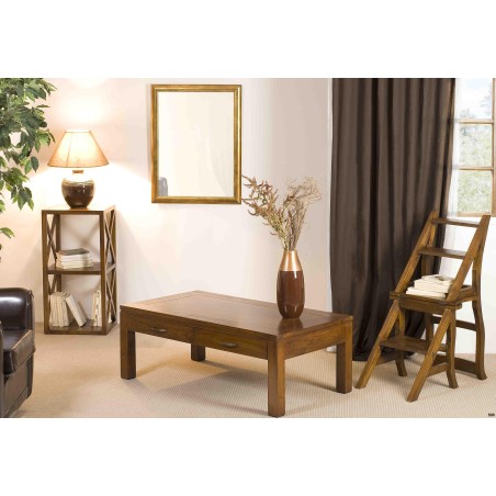 Étagère marron 2 cases 40 cm LORINE en bois Mindi