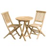 Ensemble de jardin en bois teck 2 personnes