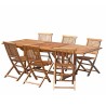 Salon de jardin en bois teck huilé MAEVA 8/10 pers