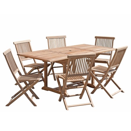 Teak Wood Garden Furniture Set - Premium Outdoor Dining Set